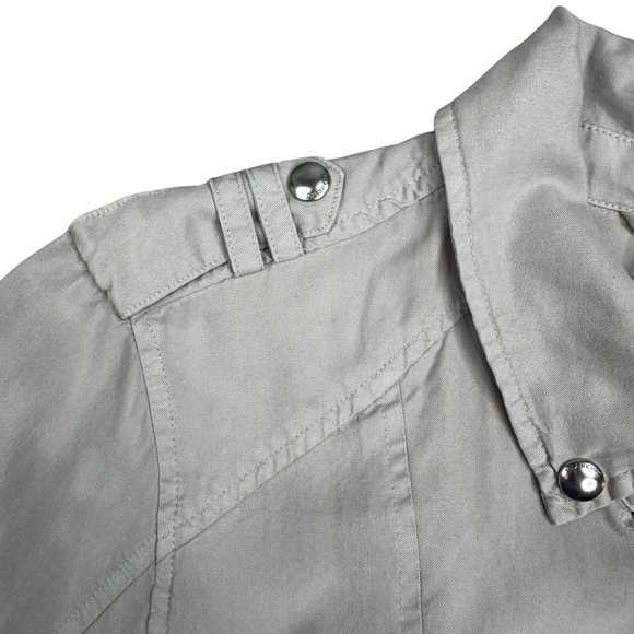 NWOT Anthropologie Blank NYC Breezy Moto Jacket Size XL White Sand Tan - Picture 9 of 13